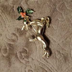Reindeer Christmas brooch